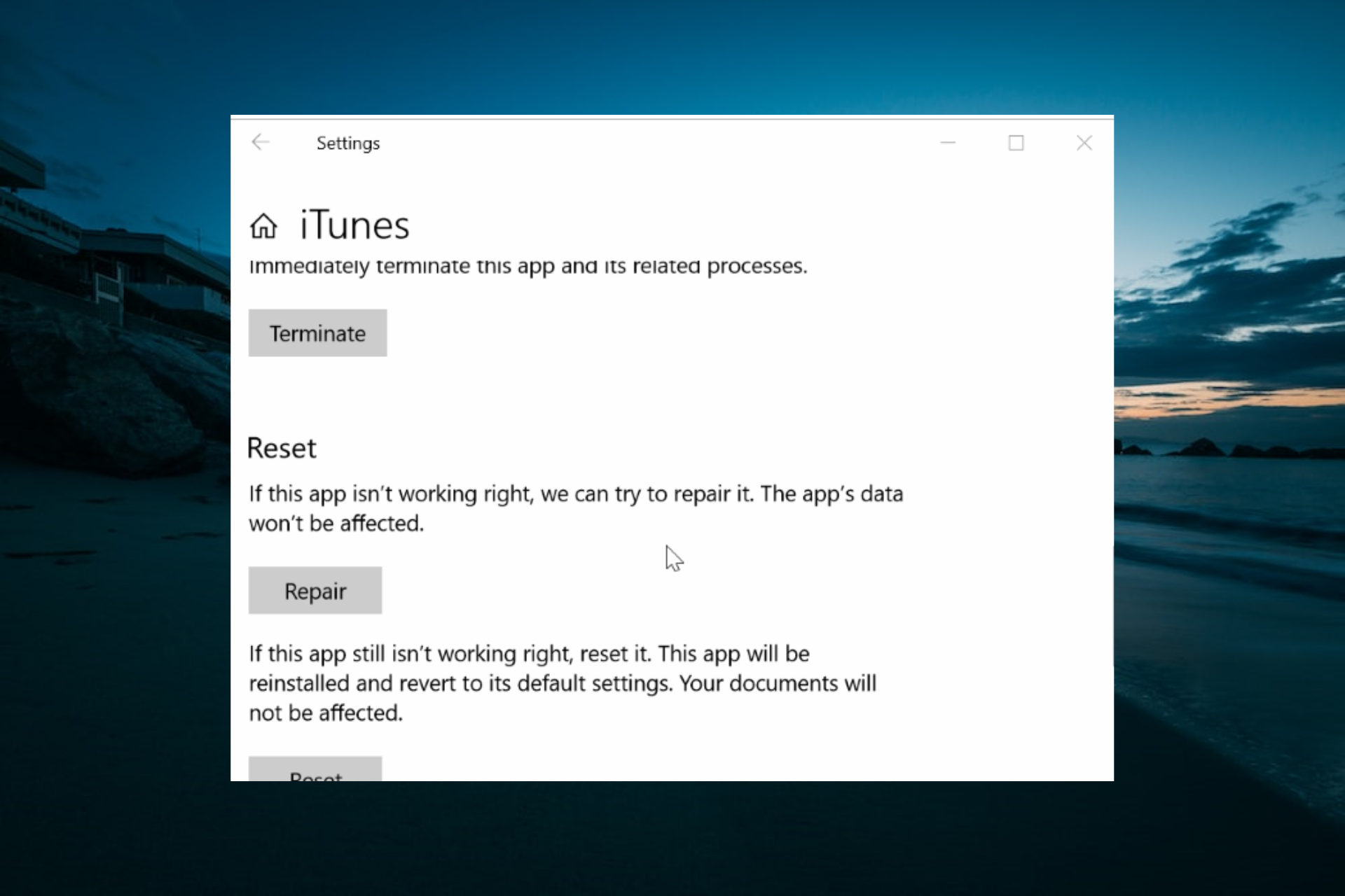 itunes wont launch on windows 10