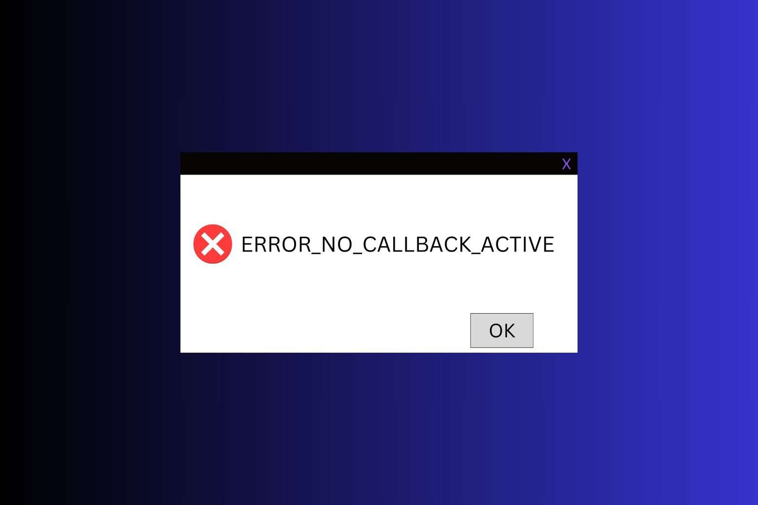 ERROR_NO_CALLBACK_ACTIVE